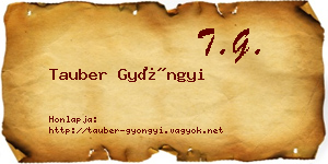 Tauber Gyöngyi névjegykártya