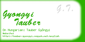 gyongyi tauber business card