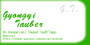 gyongyi tauber business card